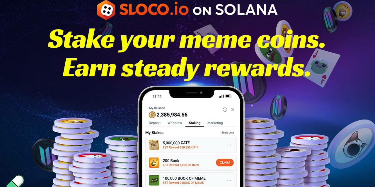 Sloco Launches Groundbreaking Staking Platform for Meme Token Holders