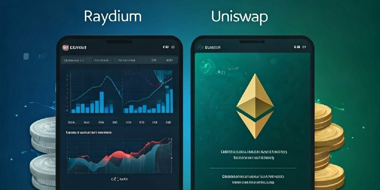 Raydium превосходит Uniswap по ежемесячным объемам DEX