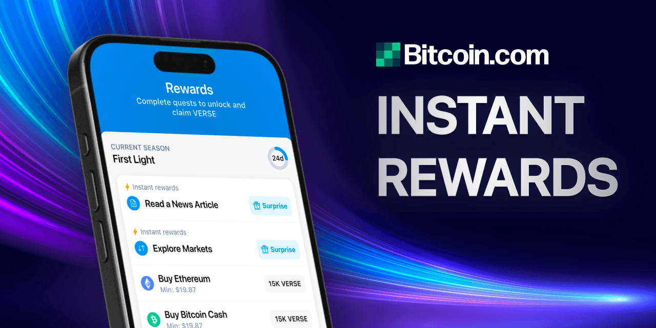 Bitcoin.com Wallet App Launches ‘Instant Rewards’ – Earn Crypto Instantly by Completing Simple Tasks